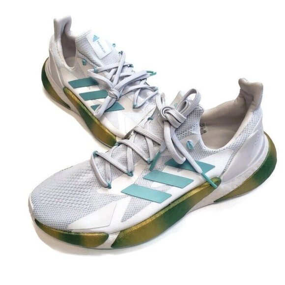 Adidas Mens Size 9.5 X9000L4 Boost Running Sneaker Shoes Grey Blue Spirit FY3230 - Picture 4 of 7